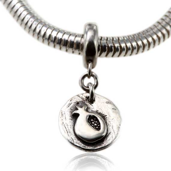 Pomegranate Sterling Silver Charm or pendant