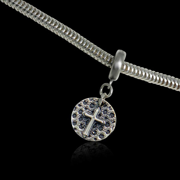 Latin cross Sterling Silver Charm or pendant