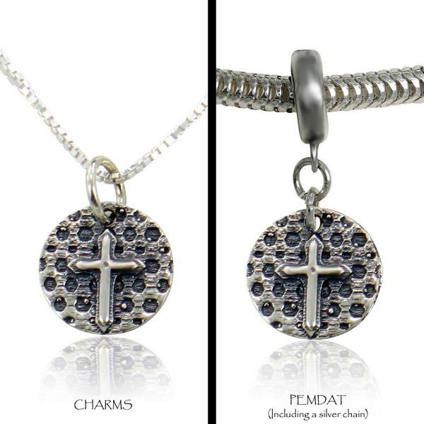 Latin cross Sterling Silver Charm or pendant