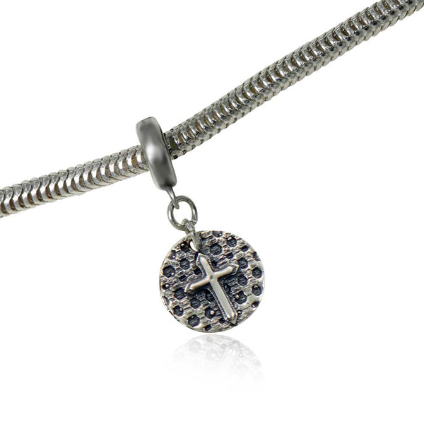 Latin cross Sterling Silver Charm or pendant