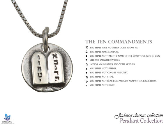 10 Commandments Sterling Silver Charm or pendant