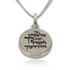 For His angels on Jerusalem stone silver necklace pendant