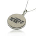 If I forget thee, O Jerusalem ... on Jerusalem stone silver necklace pendant