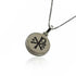 Chi rho on Jerusalem stone silver necklace pendant