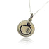 omegranate & LOVE (In Hebrew : אהבה) on Jerusalem stone silver necklace pendant