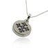 Cross Crosslet on Jerusalem stone silver necklace pendant