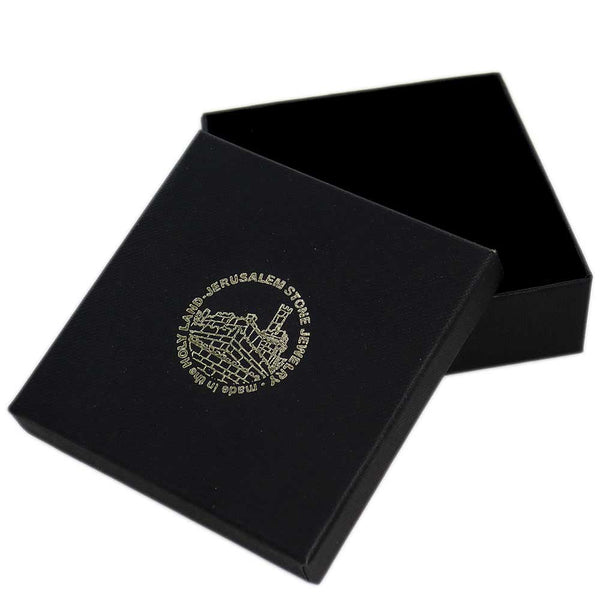 Triangular Latin Cross on Jerusalem stone silver pendant