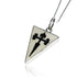 Triangular Cross of Saint James Jerusalem stone pendant